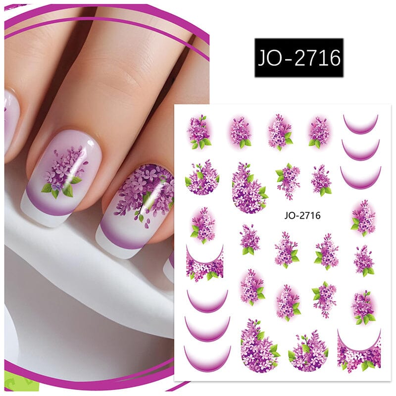 Flowers Butterfly 3D Nail Sticker JO-2715-2725 - Image 14