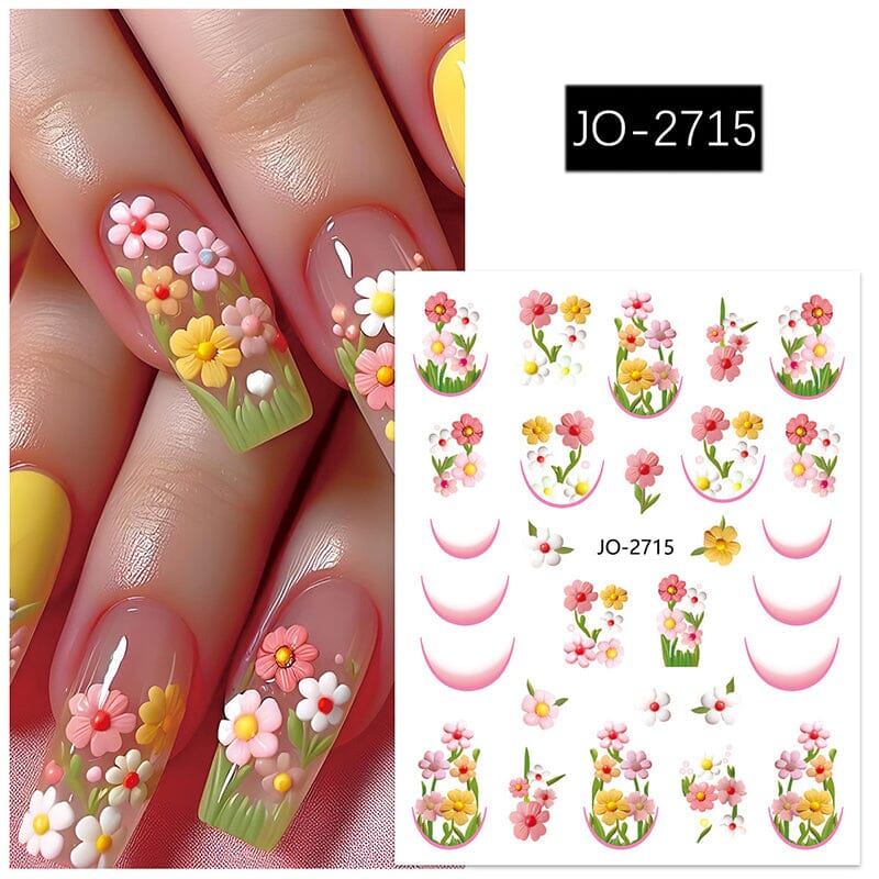 Flowers Butterfly 3D Nail Sticker JO-2715-2725 - Image 23