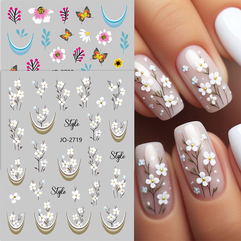 Flowers Butterfly 3D Nail Sticker JO-2715-2725 - Image 4