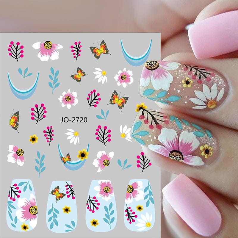 Flowers Butterfly 3D Nail Sticker JO-2715-2725 - Image 5