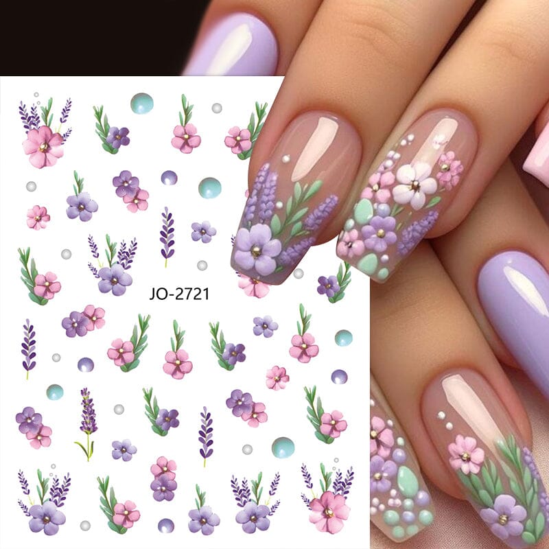 Flowers Butterfly 3D Nail Sticker JO-2715-2725 - Image 6