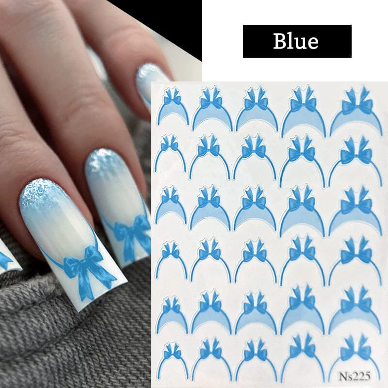 French Bowknot 3D Nail Sticker NS225 - Image 10