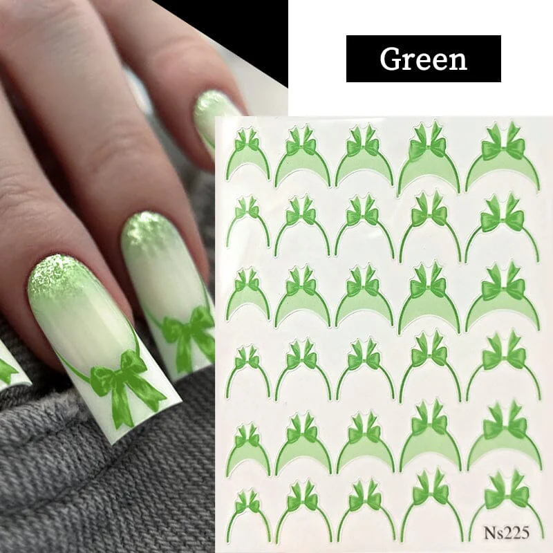 French Bowknot 3D Nail Sticker NS225 - Image 11