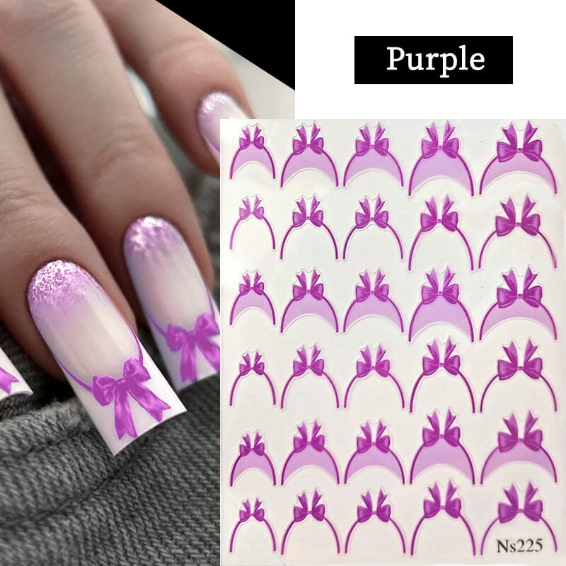 French Bowknot 3D Nail Sticker NS225 - Image 13