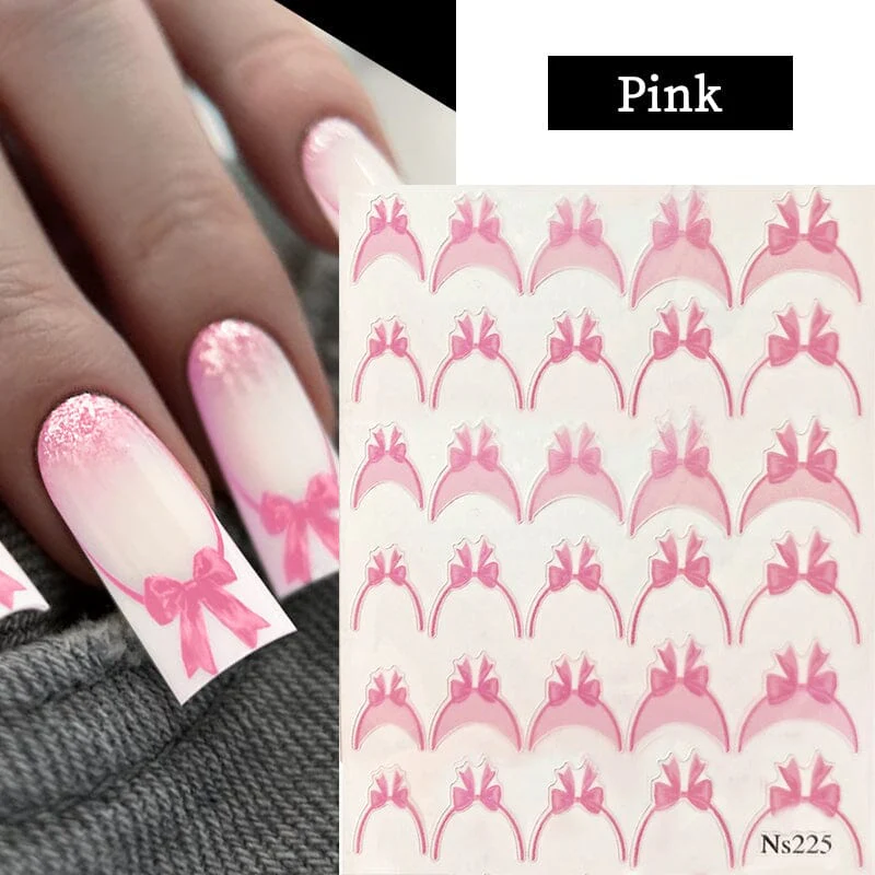 French Bowknot 3D Nail Sticker NS225 - Image 6