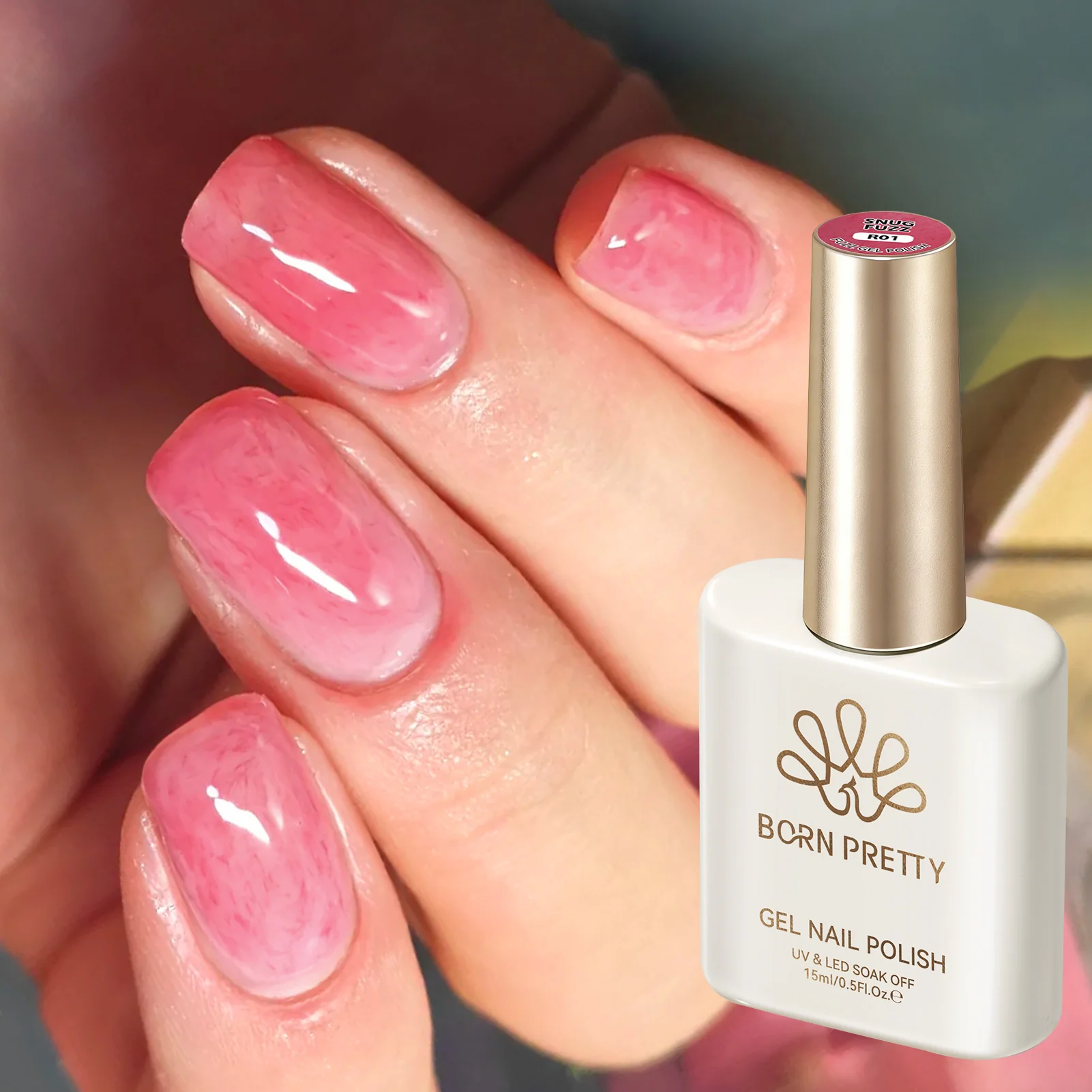 Fuzz Gel Polish R01 Snug Fuzz 15ml - Image 3