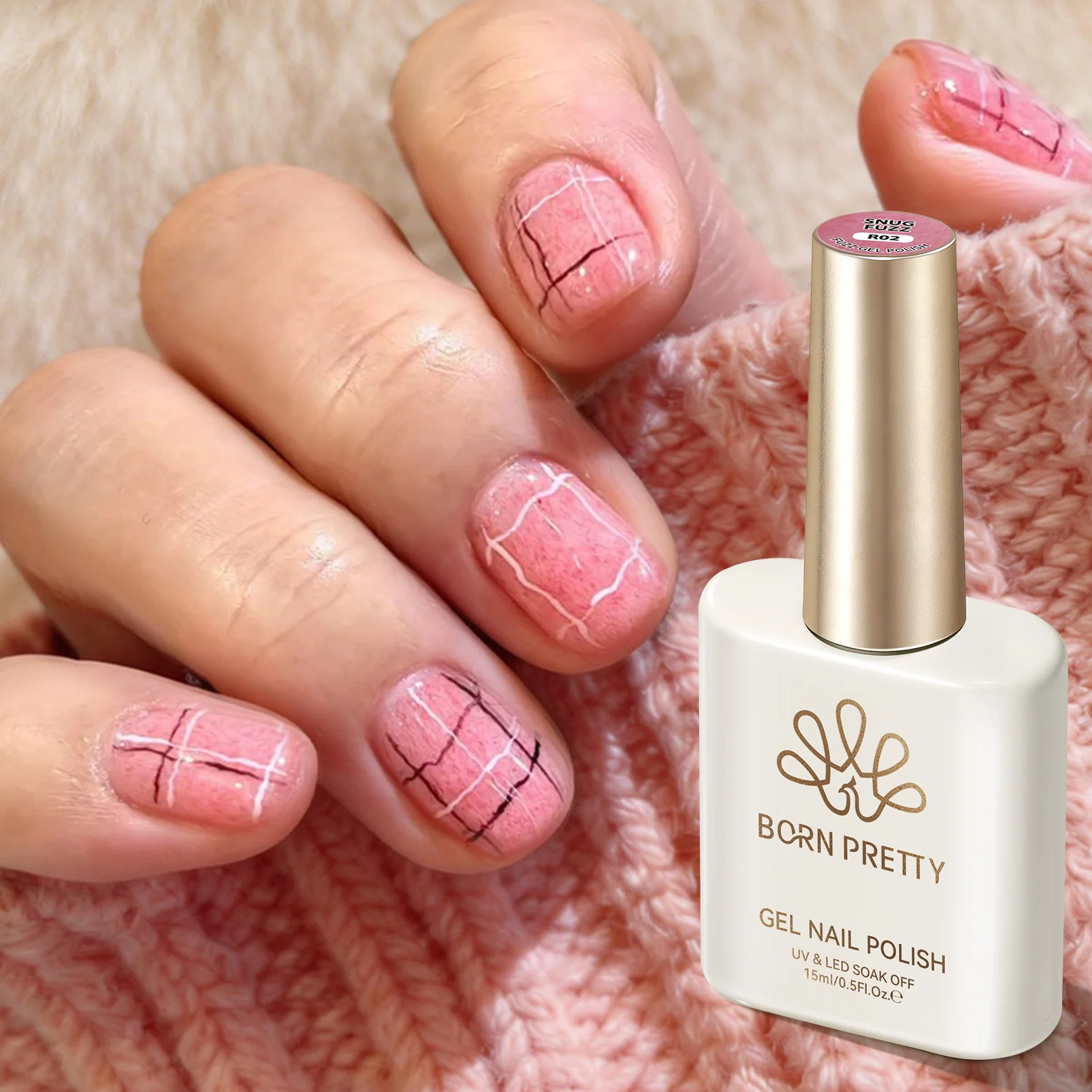 Fuzz Gel Polish R02 Snug Fuzz 15ml - Image 3