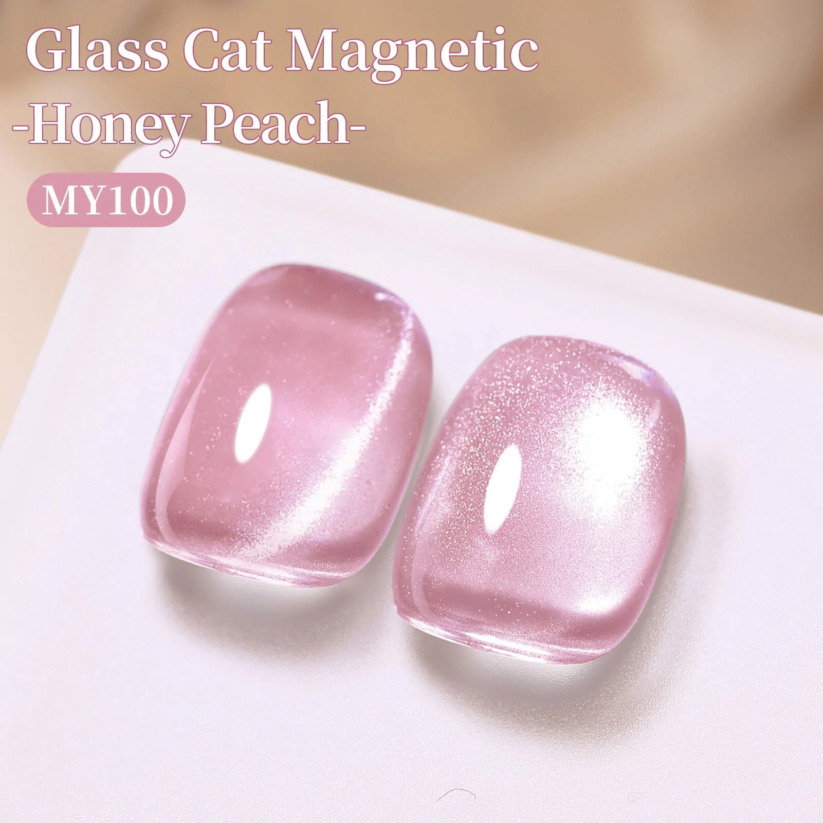 Glass Cat Magnetic Gel MY100 Honey Peach 15ml - Image 3
