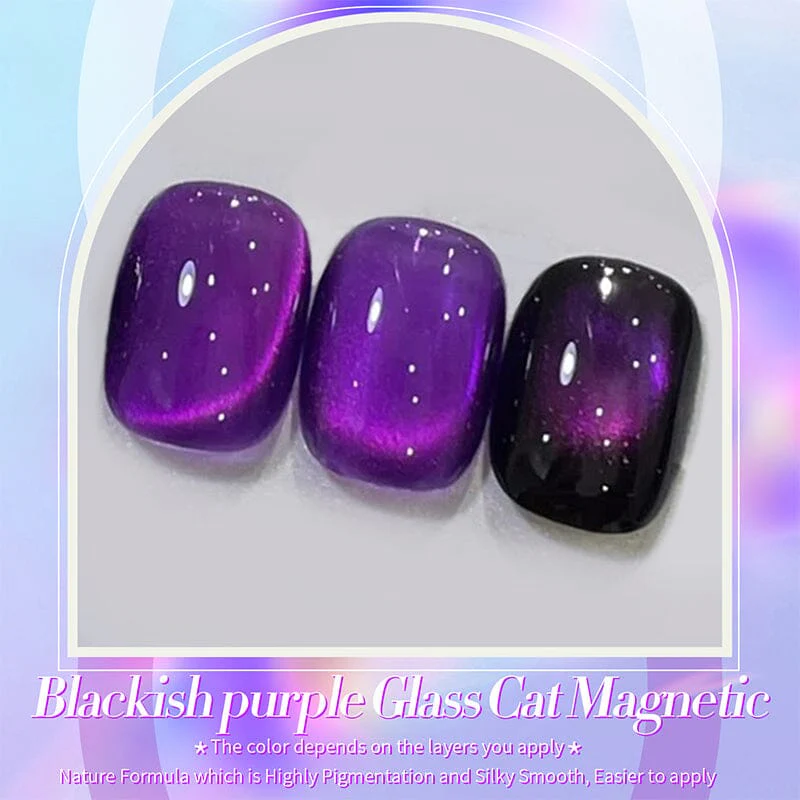 Glass Cat Magnetic Gel MY43 Blackish Purple 10ml - Image 5