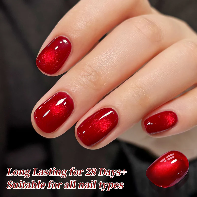 Glass Cat Magnetic Gel MY497 Pomegranate Red 10ml - Image 2