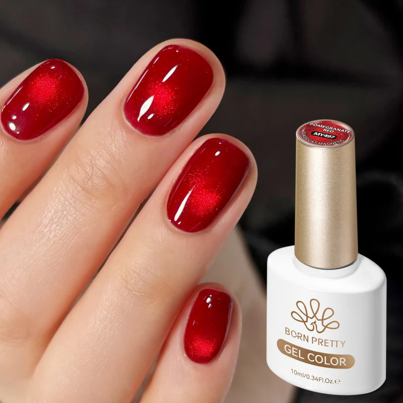 Glass Cat Magnetic Gel MY497 Pomegranate Red 10ml - Image 3