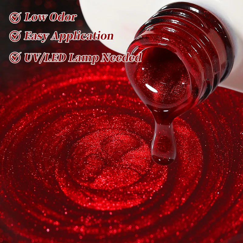 Glass Cat Magnetic Gel MY497 Pomegranate Red 10ml - Image 6