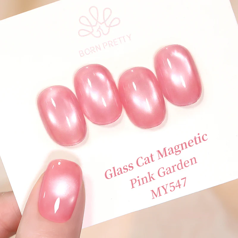 Glass Cat Magnetic Gel MY547 Pink Garden 10ml - Image 4