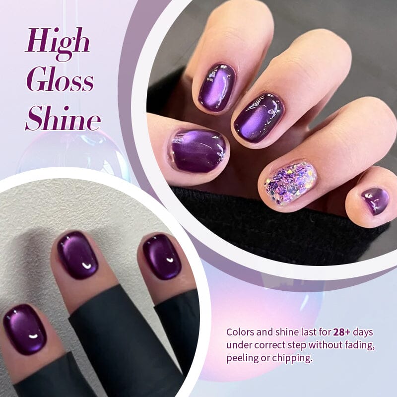 Glass Cat Magnetic Gel MY81 Purple Mystery 10ml - Image 5