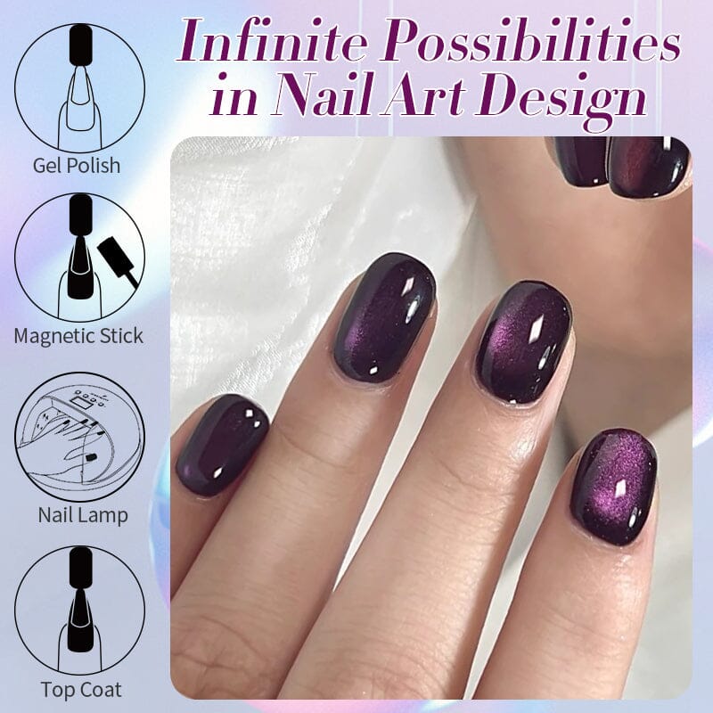 Glass Cat Magnetic Gel MY81 Purple Mystery 10ml - Image 6