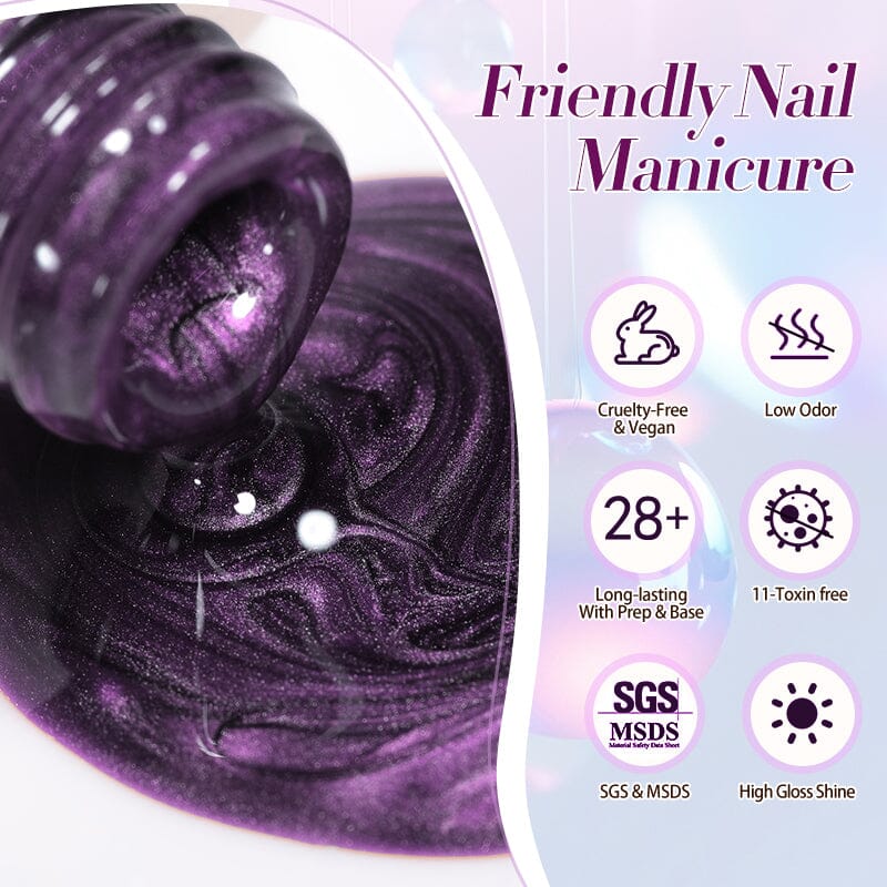 Glass Cat Magnetic Gel MY81 Purple Mystery 10ml - Image 7