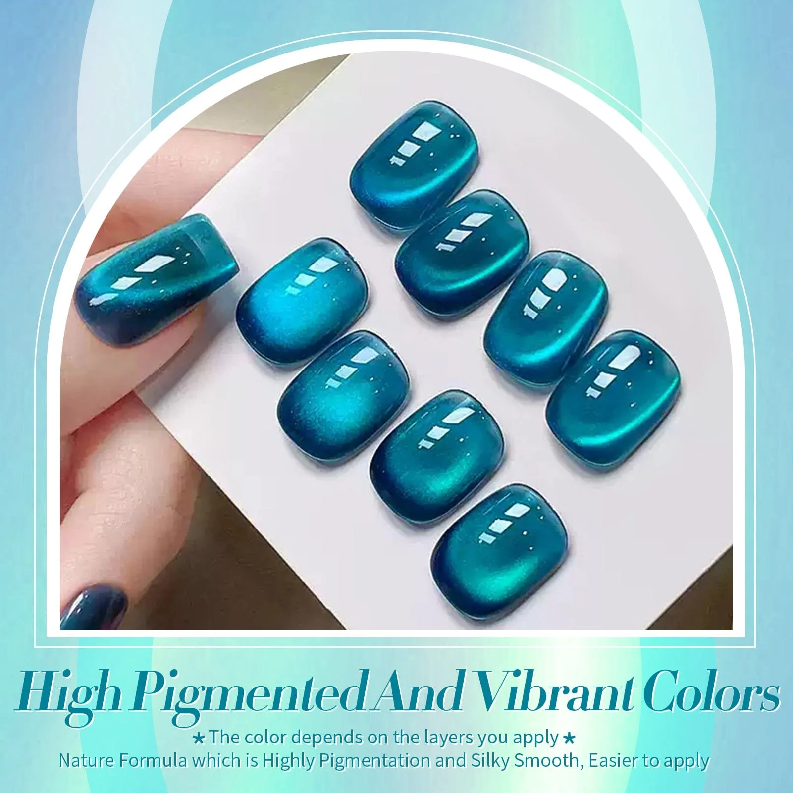 Glass Cat Magnetic Gel MY83 Sea Blue 15ml - Image 8