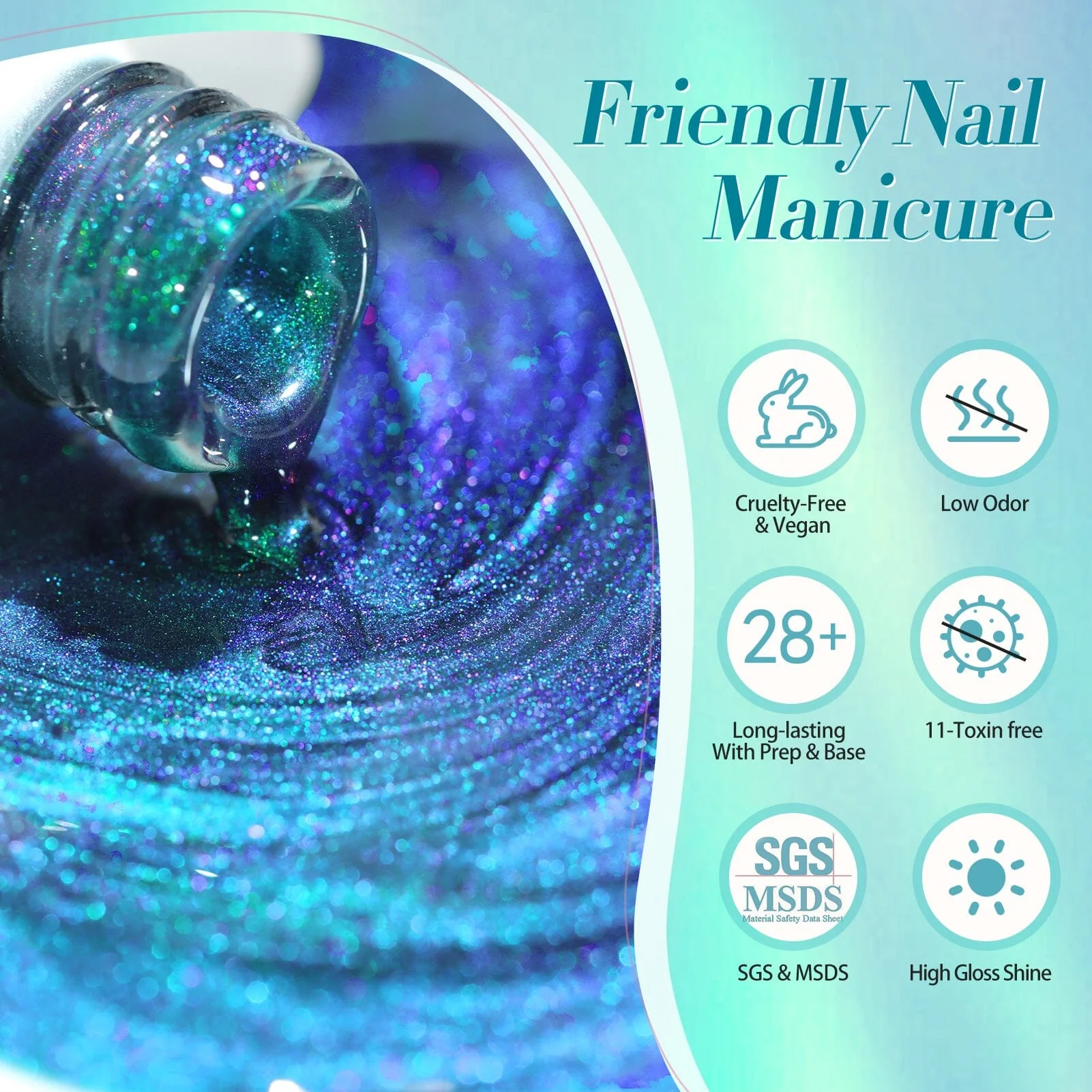 Glass Cat Magnetic Gel MY83 Sea Blue 15ml - Image 9