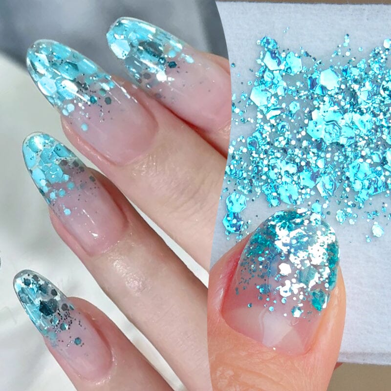 Glitter Gel Polish SG15 Sea Salt 10ml - Image 3
