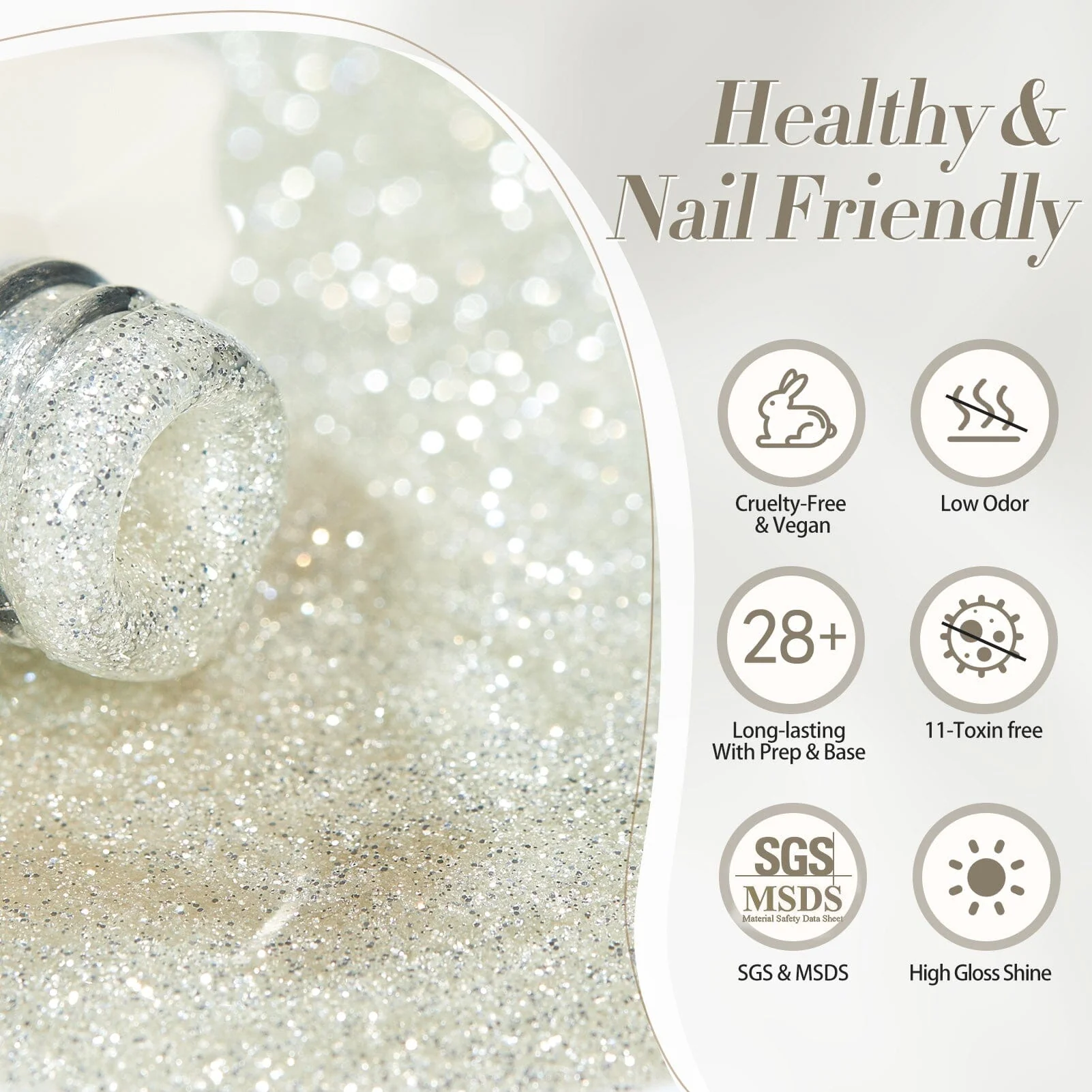 Glitter Gel SG49 Carat Diamonds 15ml - Image 8