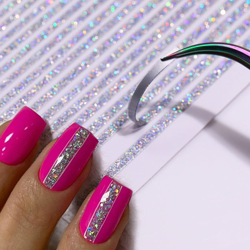 Glitter Line 3D Nail Sticker - Image 2