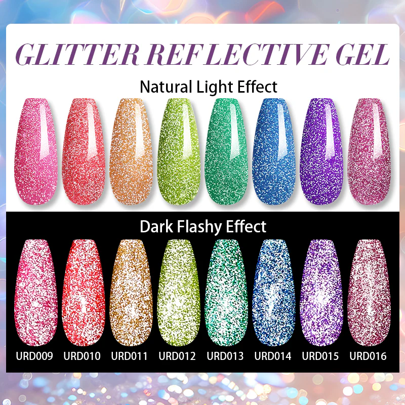Glitter Reflective Gel URD012 15ml - Image 4