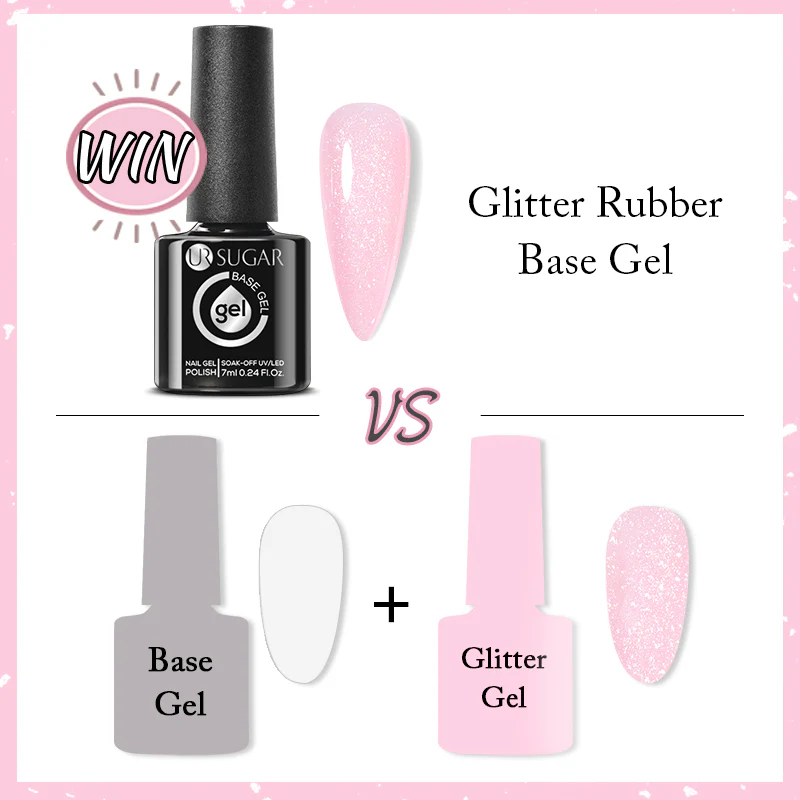 Glitter Rubber Base Gel URB020 7ml - Image 13