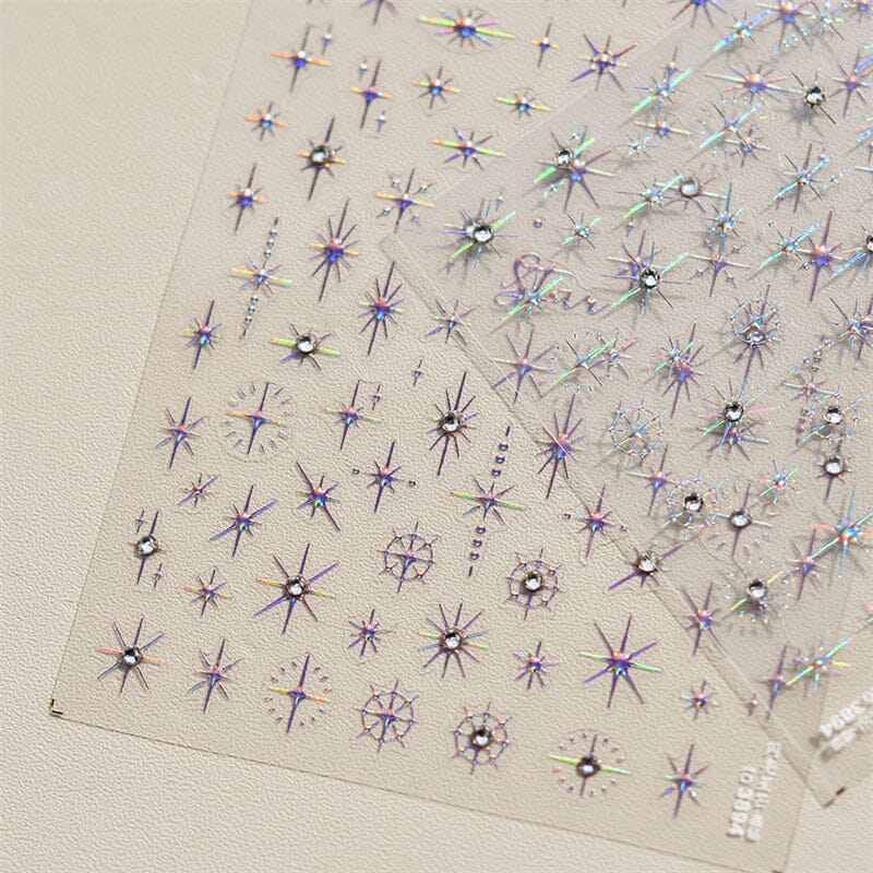 Glitter Starlight Rhinestones 3D Nail Stickers - Image 10