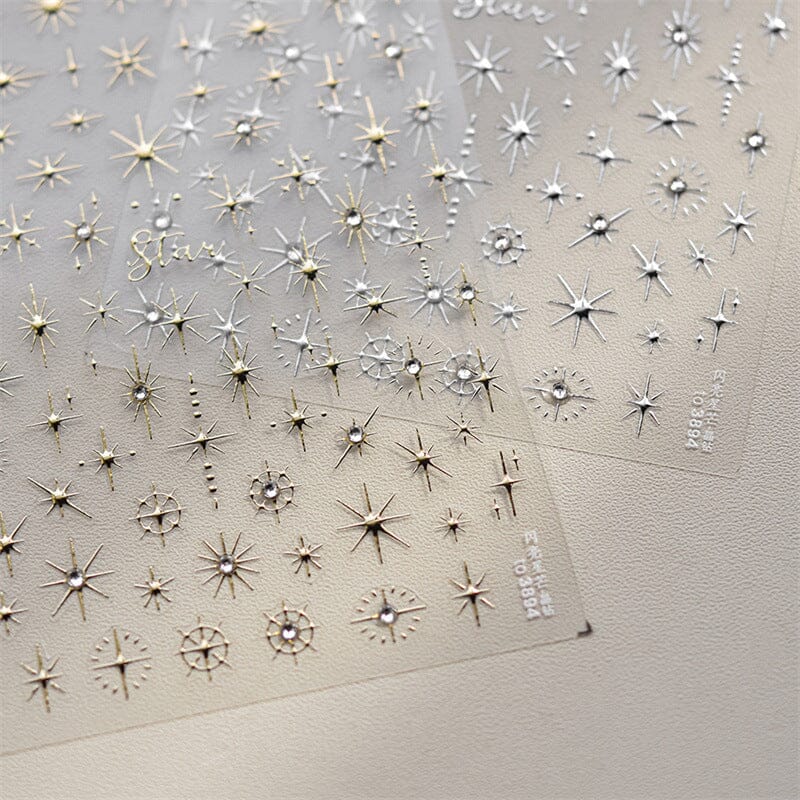 Glitter Starlight Rhinestones 3D Nail Stickers - Image 11