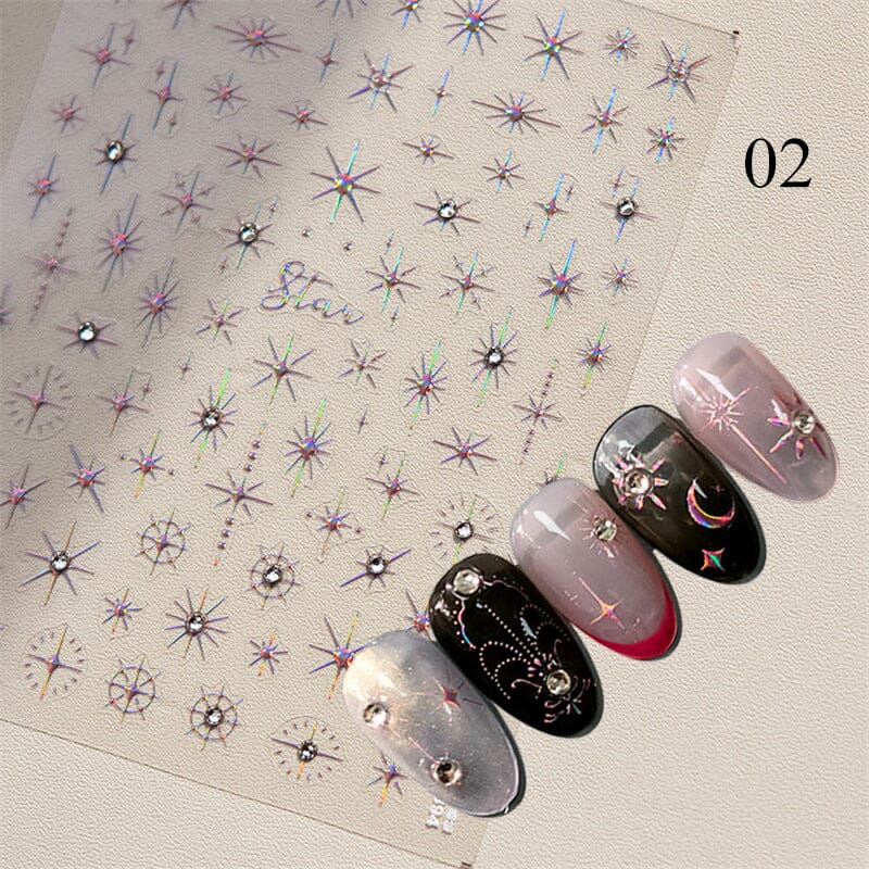 Glitter Starlight Rhinestones 3D Nail Stickers - Image 17