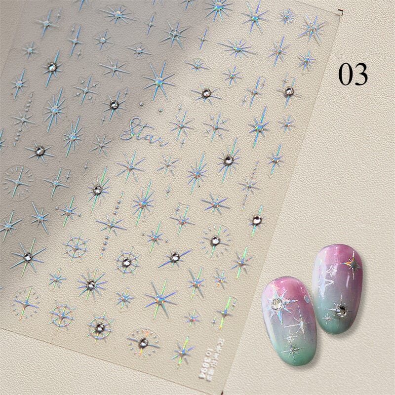 Glitter Starlight Rhinestones 3D Nail Stickers - Image 18