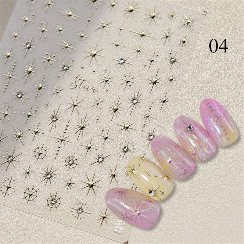 Glitter Starlight Rhinestones 3D Nail Stickers - Image 19