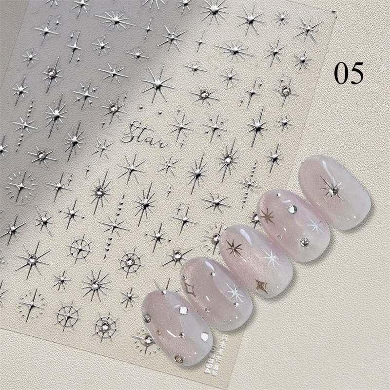 Glitter Starlight Rhinestones 3D Nail Stickers - Image 20