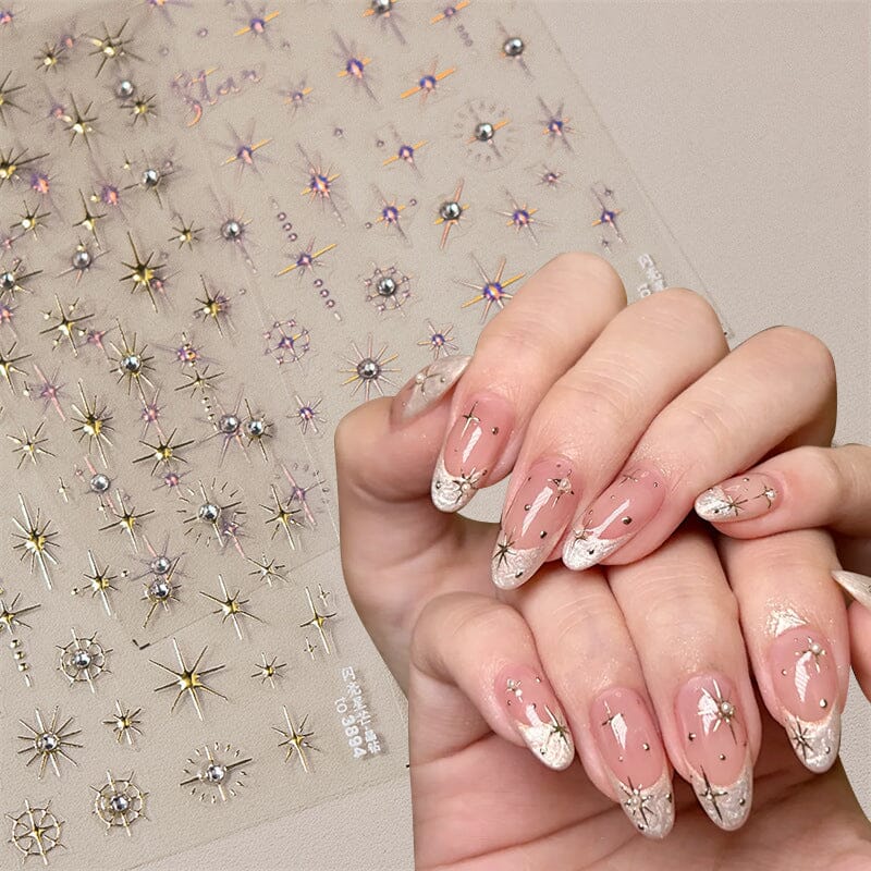 Glitter Starlight Rhinestones 3D Nail Stickers - Image 3