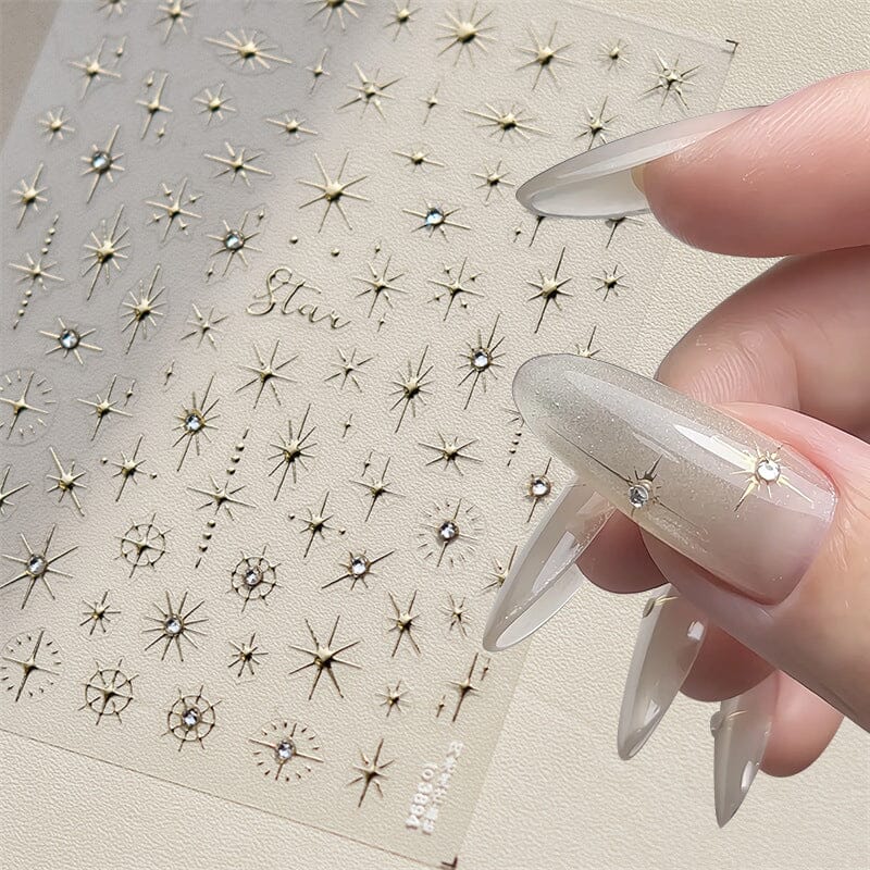 Glitter Starlight Rhinestones 3D Nail Stickers - Image 6