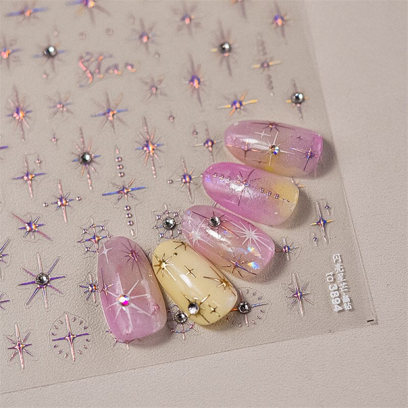 Glitter Starlight Rhinestones 3D Nail Stickers - Image 7