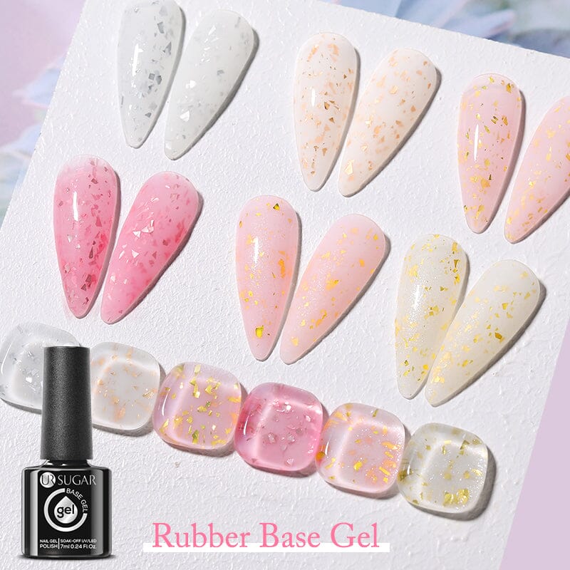 Gold Glitter Rubber Base Gel 7ml - Image 10