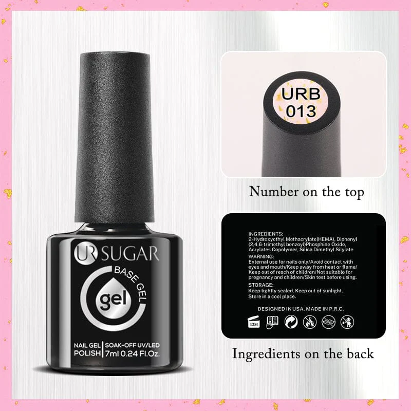Gold Glitter Rubber Base Gel 7ml - Image 11