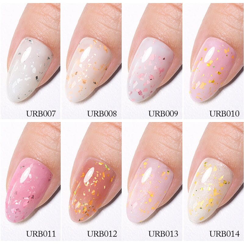 Gold Glitter Rubber Base Gel 7ml - Image 13