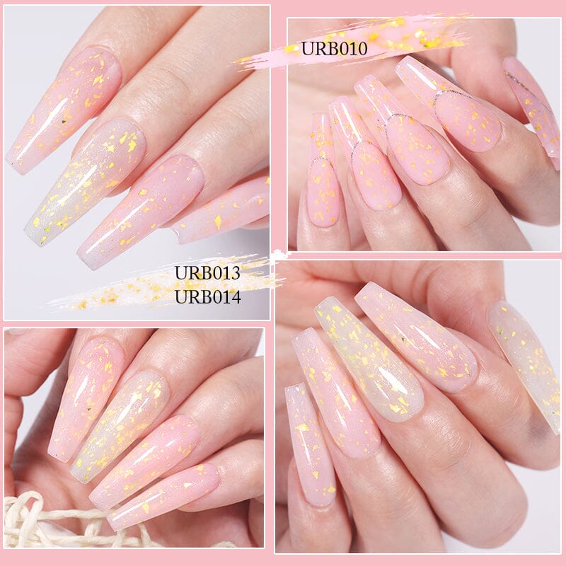 Gold Glitter Rubber Base Gel 7ml - Image 3
