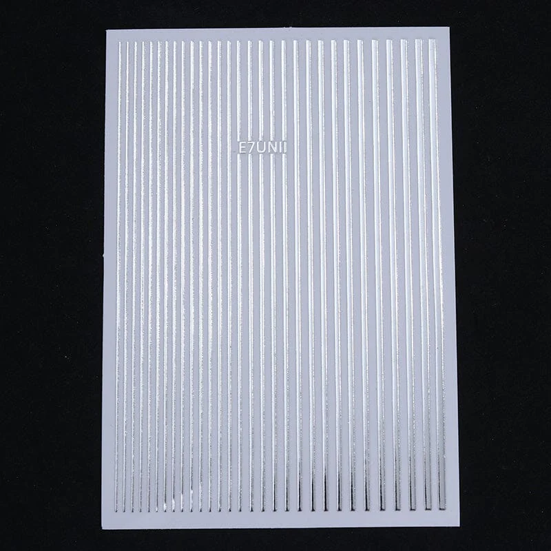 Gold Silver Lines Nail Sticker - Image 11