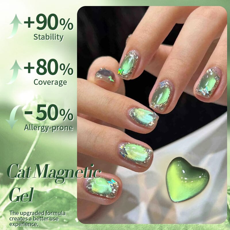 Green Collection Cat Magnetic Gel Polish 10ml - Image 4