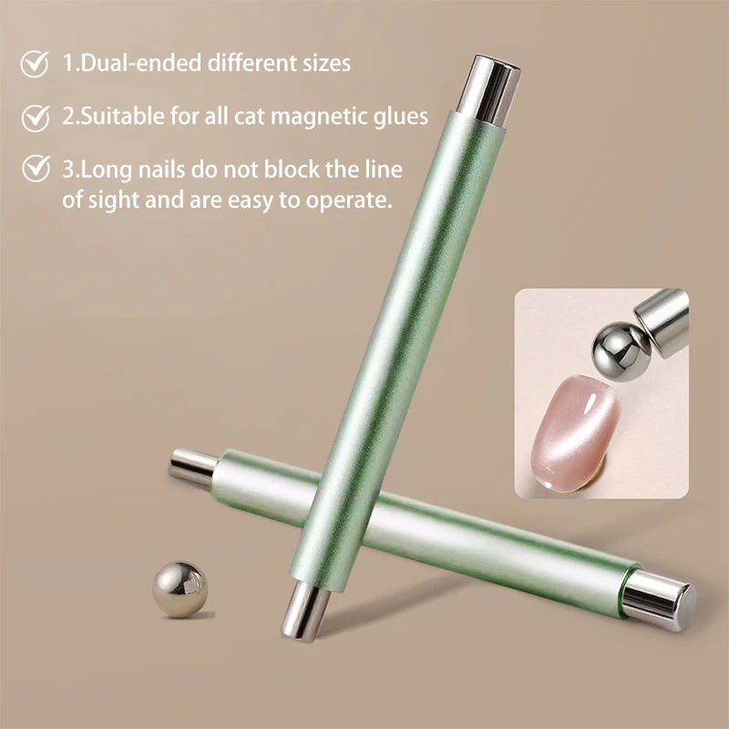 Green Double Head Magnet with Steel Ball - Image 3