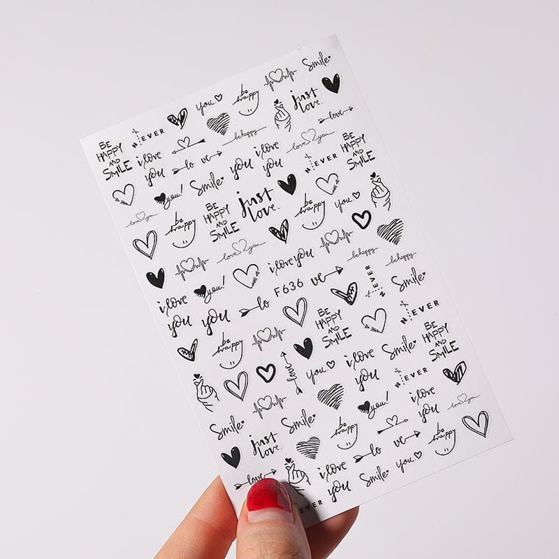 Heart 3D Nail Sticker F636 - Image 10