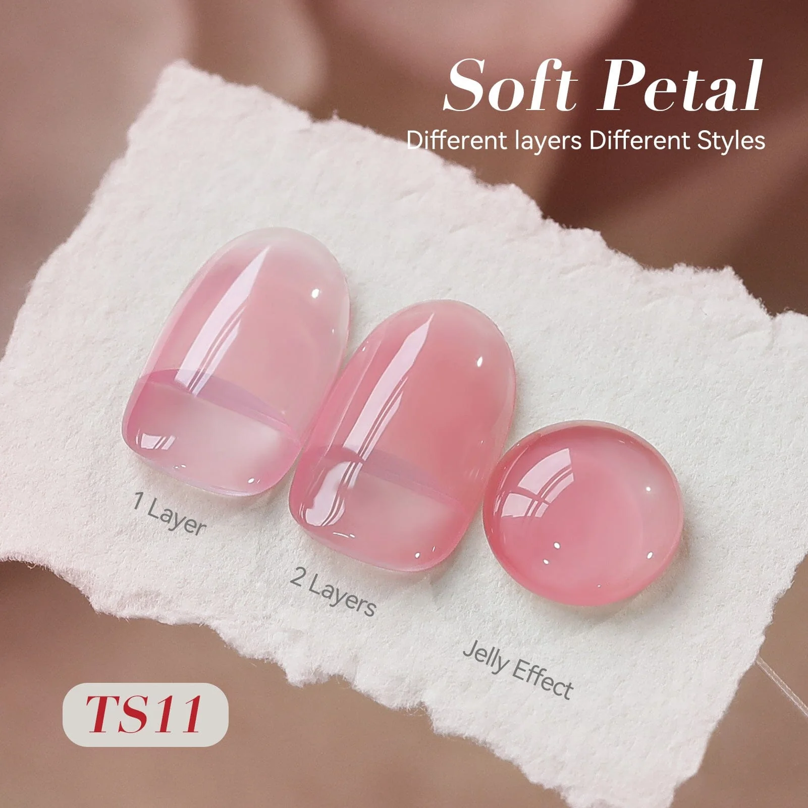 Jelly Gel Polish TS11 Soft Petal 15ml - Image 4