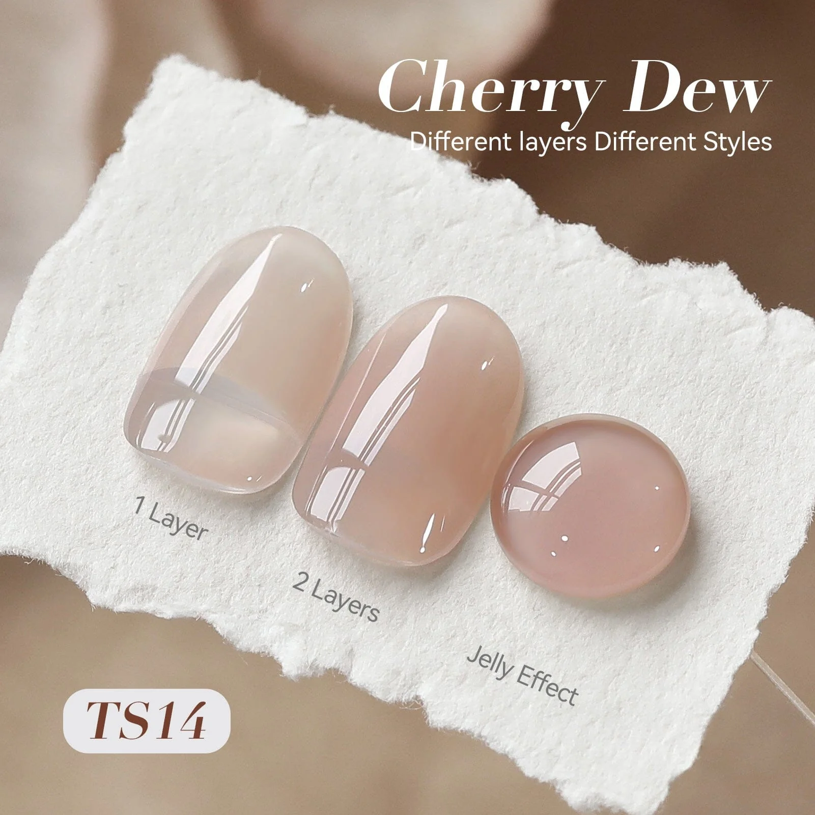 Jelly Gel Polish TS14 Cherry Dew 15ml - Image 5
