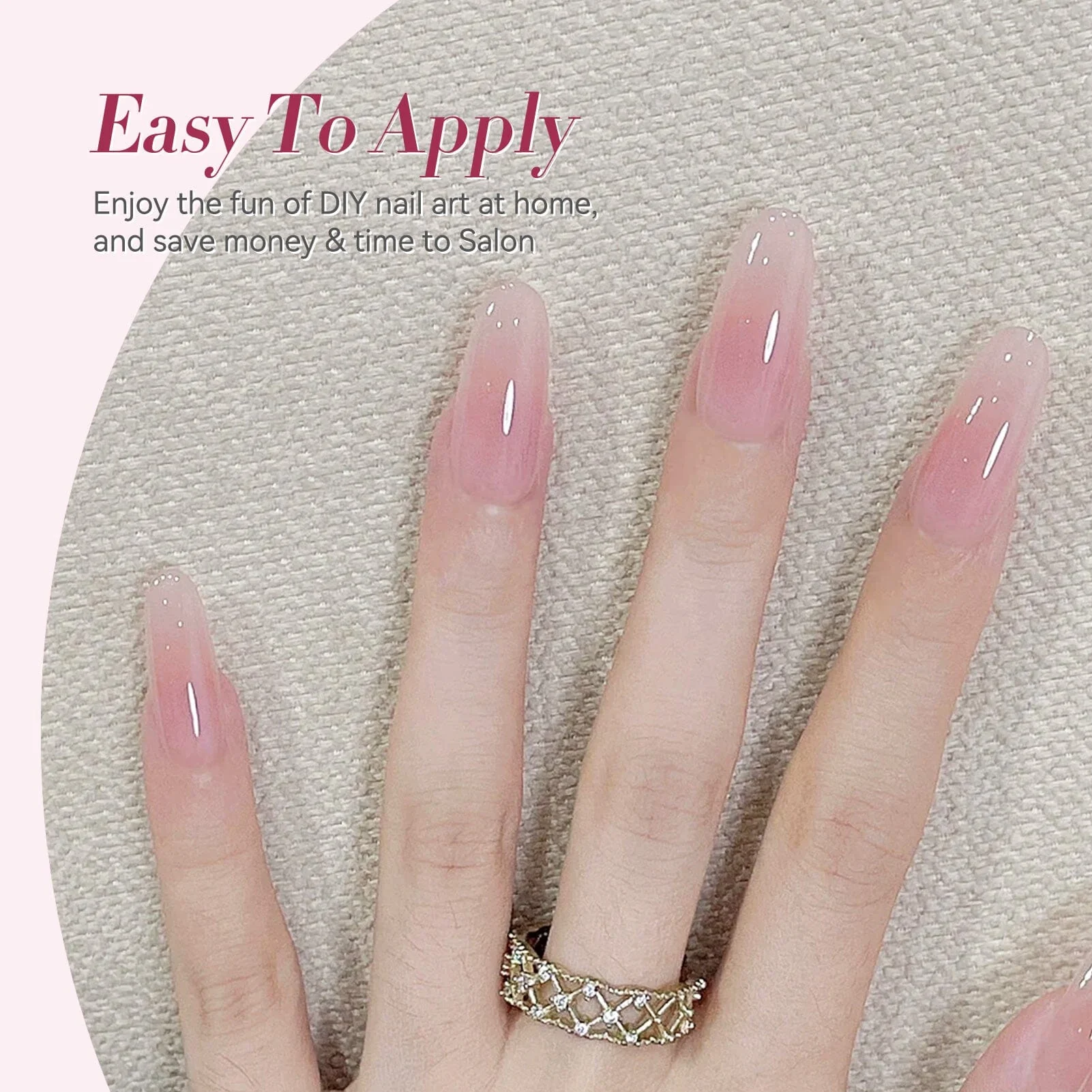 Jelly Gel Polish TS16 Blush Cream 15ml - Image 2