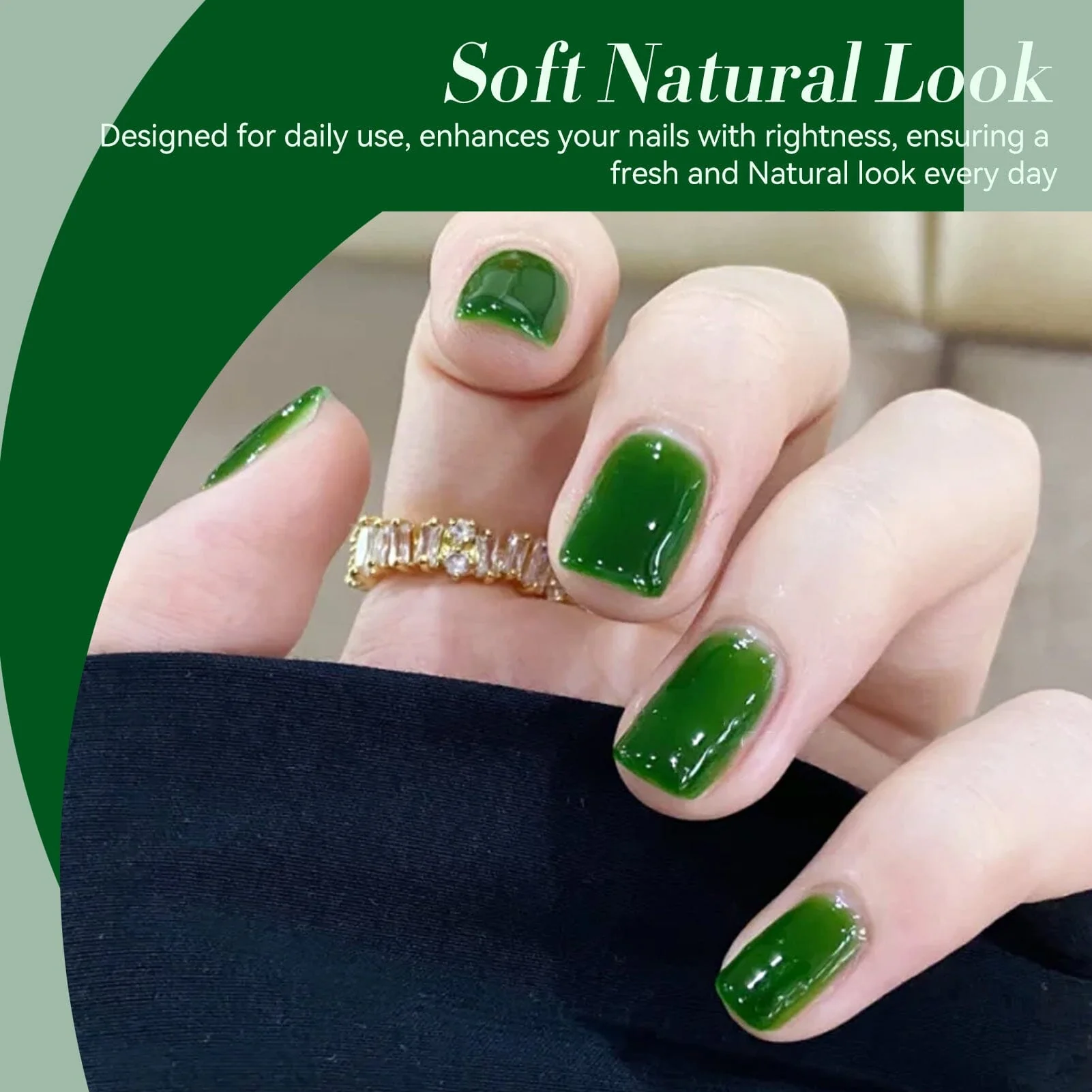 Jelly Gel Polish TS21 Soft Moss 15ml - Image 2