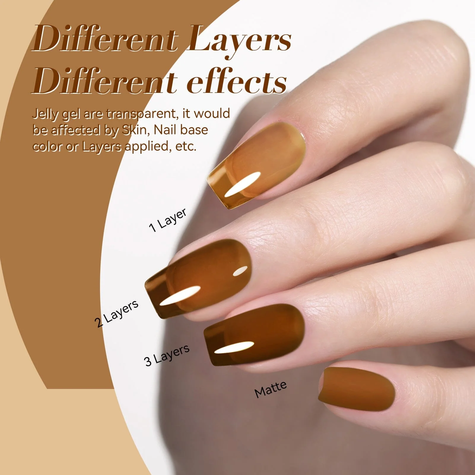Jelly Gel Polish TS22 Caramel Mist 15ml - Image 3