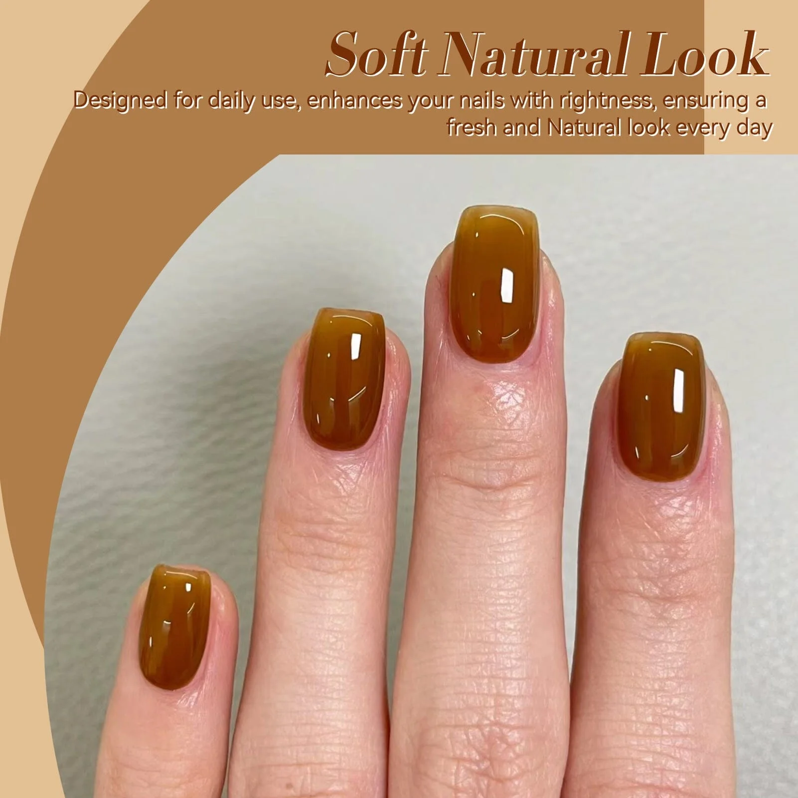 Jelly Gel Polish TS22 Caramel Mist 15ml - Image 4